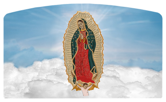 DACRO-110-BL Lady of Guadalupe Clouds Blue